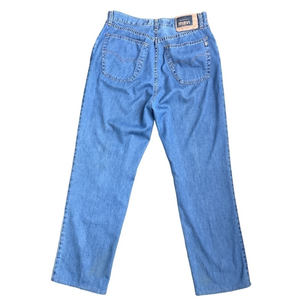 Mavi Jeans Soft Chambray High Waist Straight Leg Pants Womens Size 30 Blue - Picture 2 of 7